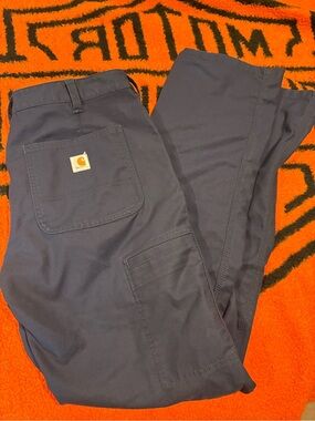 Carhartt womans 10tall Navy Cargo Work Pants